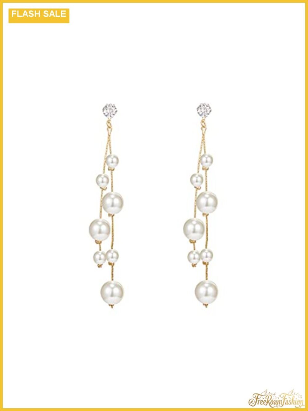 Sterling Silver Pearl Drop Dangle Earrings Long Tassel Bridal Wedding Gift